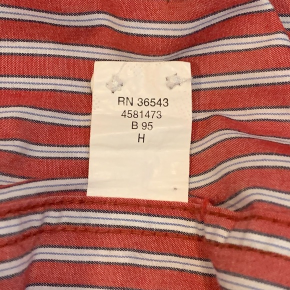 IZod Striped Oxford Red/White - Picture 6 of 7